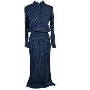 Hush Navy Blue/Gold Maxi Dress